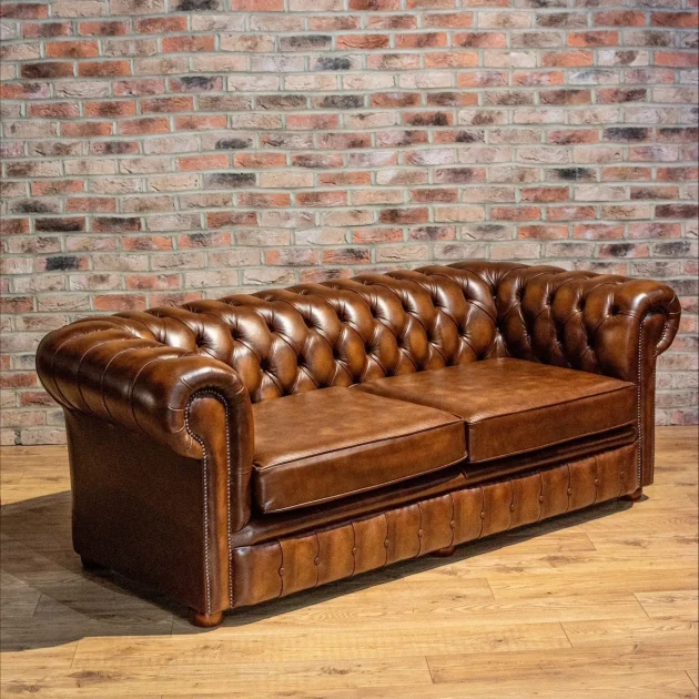 Oxford Chesterfield 3 seater Leather sofa