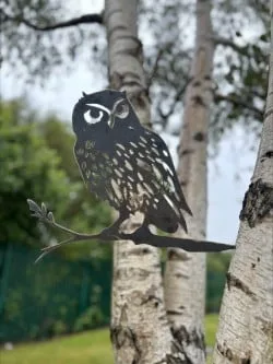 Owl garden art decoration metal bird